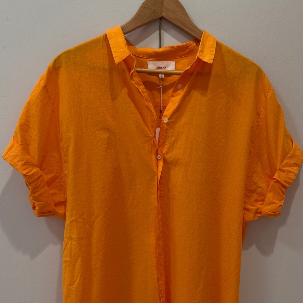 Xirena Channing Shirt in Apricot Medium NWT